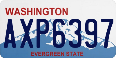 WA license plate AXP6397