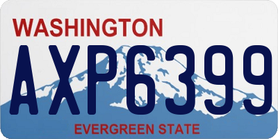 WA license plate AXP6399