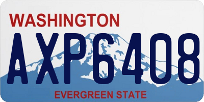 WA license plate AXP6408