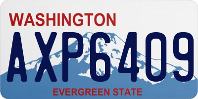 WA license plate AXP6409