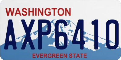 WA license plate AXP6410