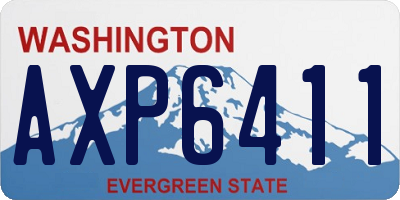 WA license plate AXP6411