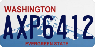 WA license plate AXP6412