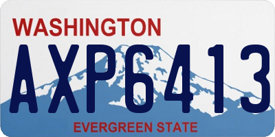 WA license plate AXP6413