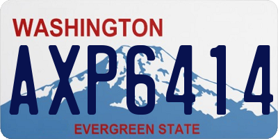 WA license plate AXP6414