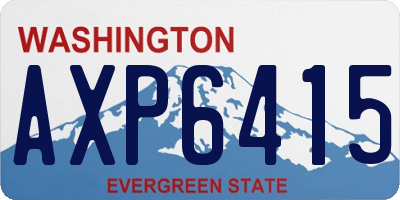 WA license plate AXP6415