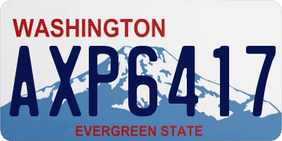 WA license plate AXP6417