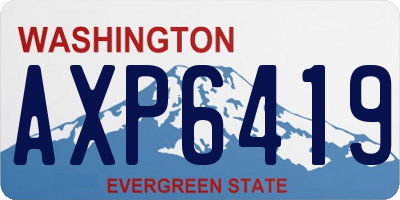 WA license plate AXP6419