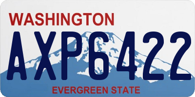 WA license plate AXP6422