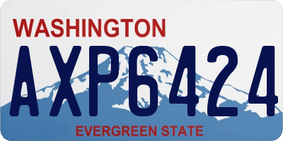 WA license plate AXP6424