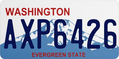 WA license plate AXP6426