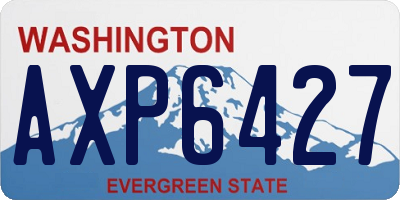 WA license plate AXP6427