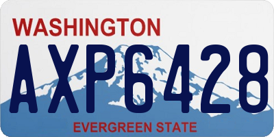 WA license plate AXP6428