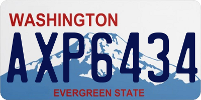 WA license plate AXP6434