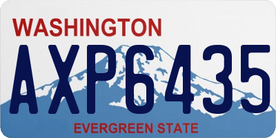 WA license plate AXP6435