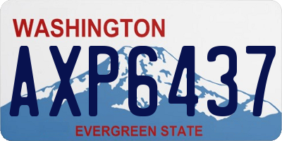 WA license plate AXP6437