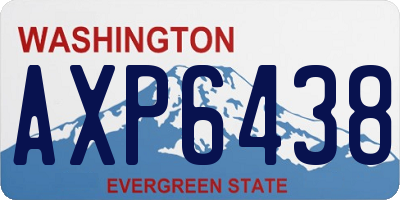 WA license plate AXP6438