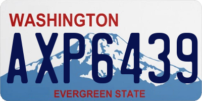 WA license plate AXP6439