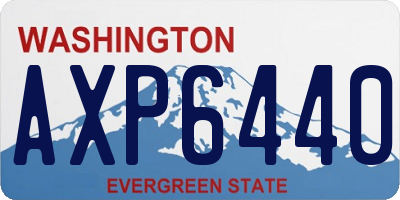 WA license plate AXP6440