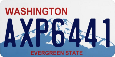 WA license plate AXP6441