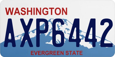 WA license plate AXP6442