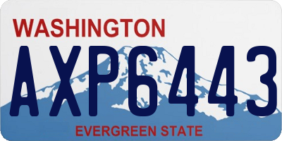 WA license plate AXP6443