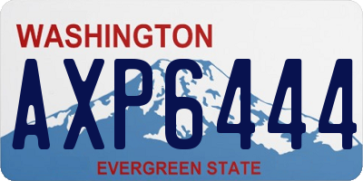 WA license plate AXP6444