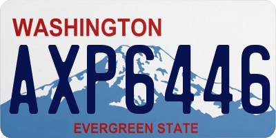 WA license plate AXP6446