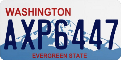 WA license plate AXP6447