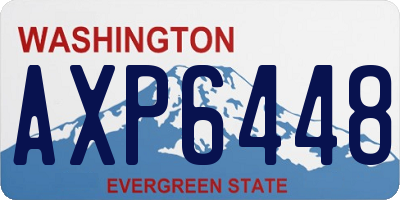 WA license plate AXP6448