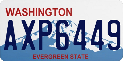 WA license plate AXP6449
