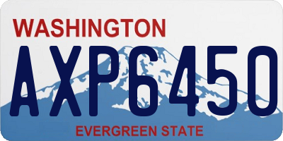WA license plate AXP6450