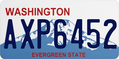 WA license plate AXP6452