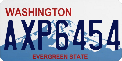 WA license plate AXP6454