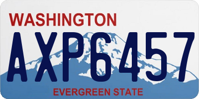 WA license plate AXP6457