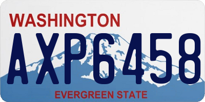 WA license plate AXP6458