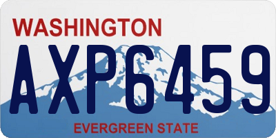 WA license plate AXP6459