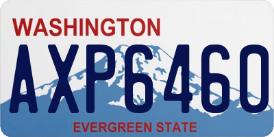 WA license plate AXP6460