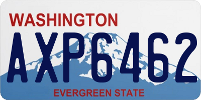 WA license plate AXP6462