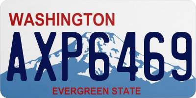 WA license plate AXP6469