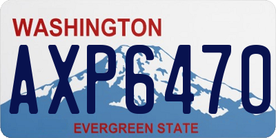WA license plate AXP6470