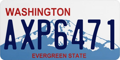WA license plate AXP6471