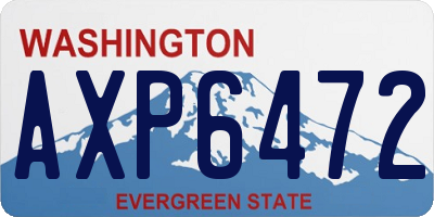 WA license plate AXP6472
