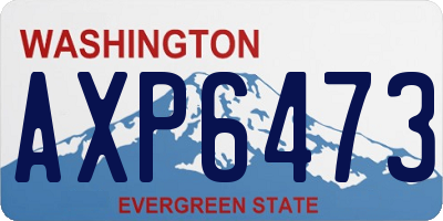 WA license plate AXP6473
