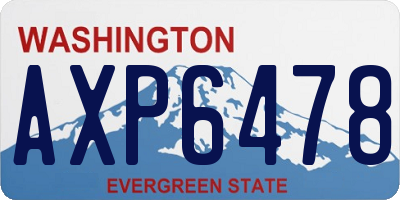 WA license plate AXP6478