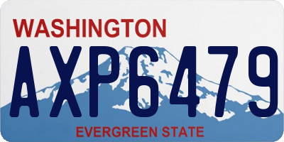 WA license plate AXP6479