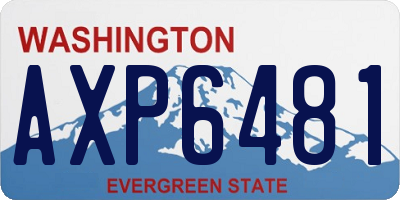 WA license plate AXP6481