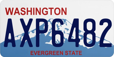 WA license plate AXP6482