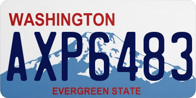 WA license plate AXP6483