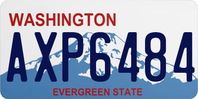 WA license plate AXP6484